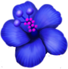 Blueflower Emoji Emojisticker Hawaiian - Hibiscus Emoji Png