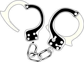 Handcuffs Black And White Svg Vector - Solid Png