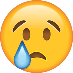 Emoji Cry Png 1 Image - Cry Sad Face Emoji