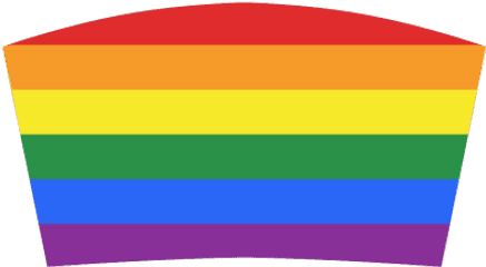 Gay Pride Rainbow Flag Stripes Bandeau - Rainbow Flag Png