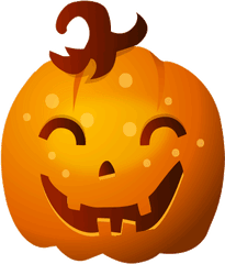 Halloween Stickers - Pumpkin Smile Emoji Gif Png