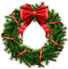 Christmas Reef Png 3 Image - Christmas Wreath Red Bow