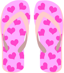 Transparent Hd Flip Flops - Pink Flip Flops Clip Art Png