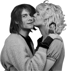 Kurt Cobain Courtney Love And Nirvana - Kurt Cobain And Courtney Png