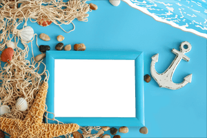 Frame Vector Teal PNG Free Photo