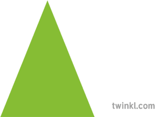 Isoceles Triangle Green Illustration - Twinkl Green Isosceles Triangle Png