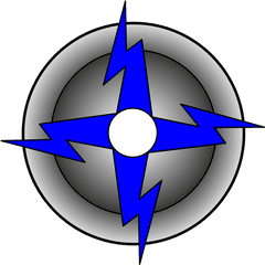 Black Lightning Bolt 11 Clip Art - Vector Clip Circle Png