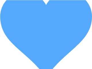 Heart Clipart Turquoise Blue - Half A Blue Heart Blue Heart Png