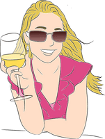 Girl Vector Pic Drinking Free PNG HQ