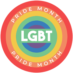 Pride Month Rainbow Lgbt Badge - Vertical Png