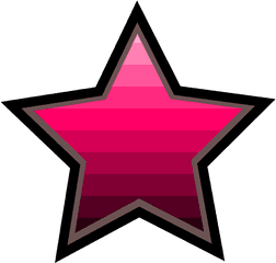 Pink Star Symmetry Png Clipart - Black And Pink Star Png