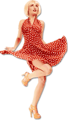 Girls Pin Up Png Transparent Image - Pin Up Girl Dance Png