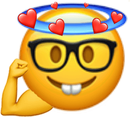 Download - Nerd Emoji In Love Png