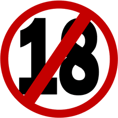 No 18 - Age Restriction Under 18 Png