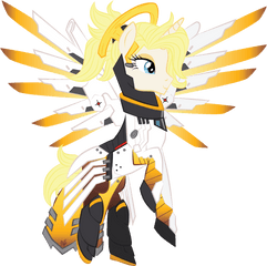 Download Hd Violetfeatheroficial Crossover Mercy - Overwatch Art Style Character Png