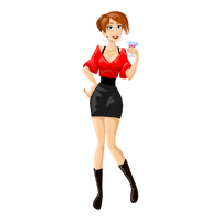 Girl Vector Drinking Download Free Image - Free PNG