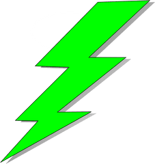 Lightning Clipart Green Transparent Free - Green Lightning Bolt Clip Art Png