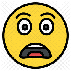 Scared Emoji Icon - Shocked Emoji Eps Png