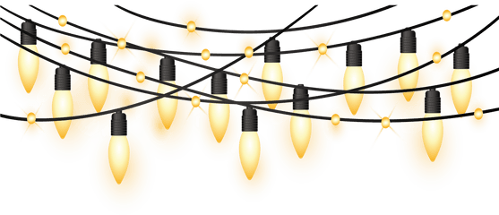 String Lights Transparent Png Clipart - Clear Background Christmas Lights Png Transparent