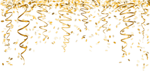 New Years Clip Art Png - Clipart Wallpaper Blink Falling Confetti Gold