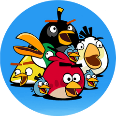 Kumpulan Wallpaper Lucu Angry Birds - Angry Birds Round Png