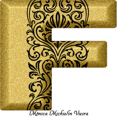 Alfabeto Glitter Dourado Com - Transparent Png Alfabeto Glitter