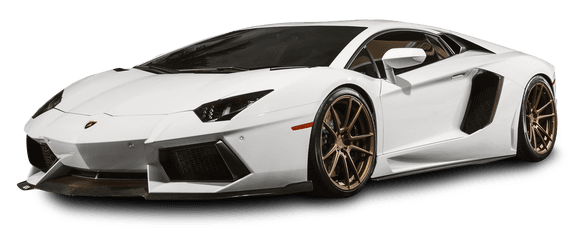 White Lamborghini Aventador Car Png - Lamborghini With Transparent Background