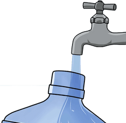 Click To Pour Water From Jug 1 Into - Fill Water Bottle Clipart Png