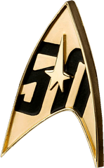 Star Trek - 50th Anniversary Replica Badge Star Trek 50th Anniversary Magnetic Badge Png