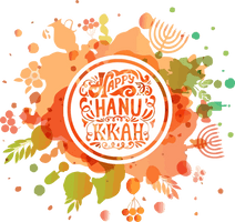 Hanukkah Orange Line Circle For Happy Party 2020 - Free PNG