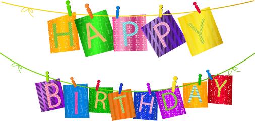 Happy Birthday Streamer Png Clip Art - Birthday Transparent Streamers