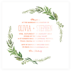 Greenery Foil Invitation Png