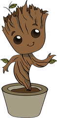 How To Draw Baby Groot - Really Easy Drawing Tutorial Cute Drawing Baby Groot Png