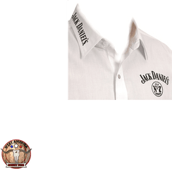 Jack Daniels Shirt Short Sleeve White Model 5 - Westamerica Label Png