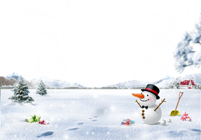Snowman Winter Snow Snowflake Smiling Christmas - Free PNG