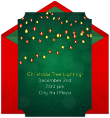 Free Holiday Lights Online Invitation - Punchbowlcom Horizontal Png