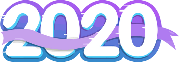 New Years 2020 Text Line Font For Happy Year Activities - Free PNG