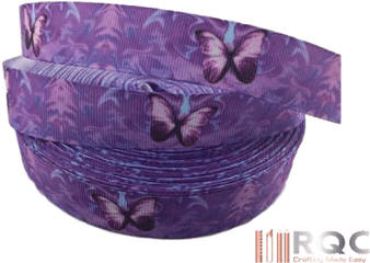 Purple Butterfly Grosgrain Ribbons - Black Butterfly Background Png