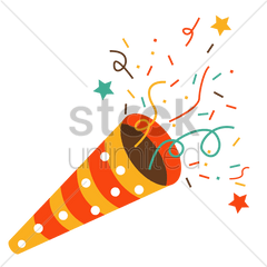 Party Popper Vector Png Transparent - Draw A Party Popper