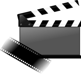 Filming Sync Board With Filmstrip Vector Image Free Svg - Slow Motion Png