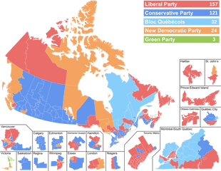 Results Of The 2019 Canadian Federal Election By Riding - Canada Election Map 2015 Png