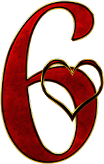 Download Valentine Number 6 Transparent Png - Stickpng Number Of Love Six