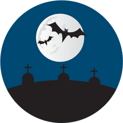 Grave Yard Graves Halloween Icon - Halloween Bats Png