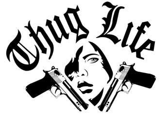 Thug Life Logo Guns - Thug Life Logo Png