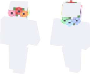 Download Rainbow Flower Crown Base Minecraft Skin For Free - Minecraft Flower Crown Base Png