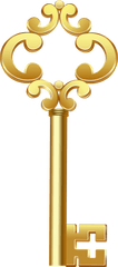 Library Of Gold House Png Royalty Free - Gold Key Transparent