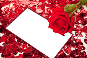 Red Flower Frame Hd - Free PNG