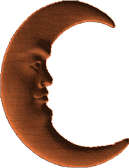 Face In Crescent Moon - Crescent Moon With Face Transparent Png