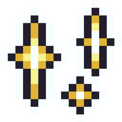 Stars Icon - Diamant Minecraft Pixel Art Png