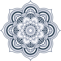 Easy Mandala Designs - Design Flowers In Black And White Png